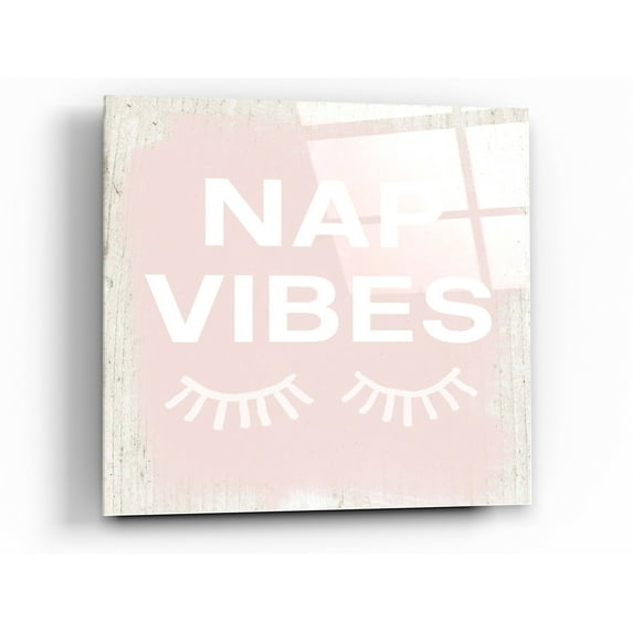 Epic Art 'Nap Vibes' by Linda Woods, Acrylic Glass Wall Art, 12"x12"