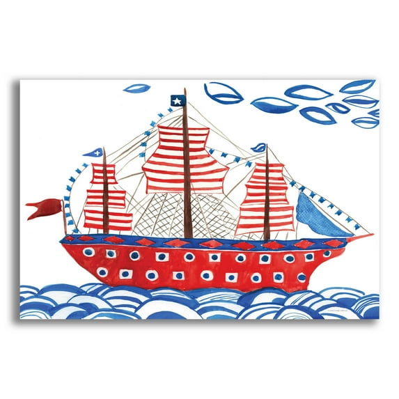 Epic Art 'Nautical Ties' by Kamdon Kreations, Acrylic Glass Wall Art, 16"x12"