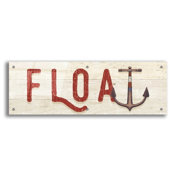 Epic Art 'Nautique VIII' by James Wiens, Acrylic Glass Wall Art, 36"x12"
