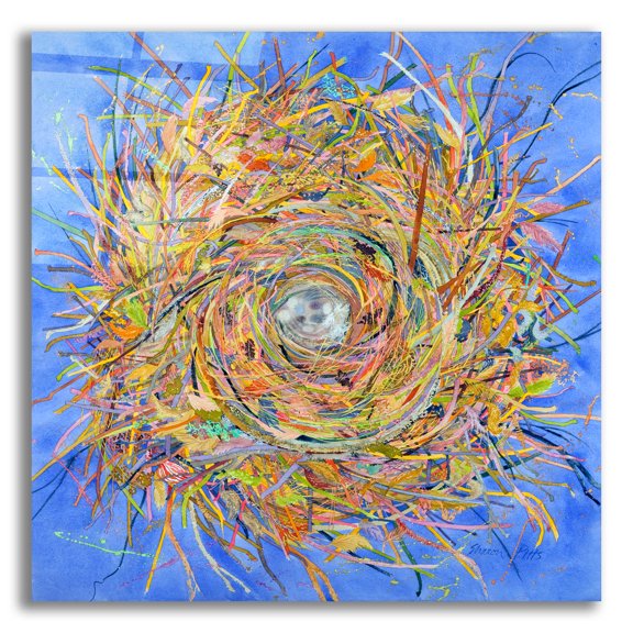 Epic Art 'Nest III-Vortex' by Sharon Pitts, Acrylic Glass Wall Art, 12"x12"