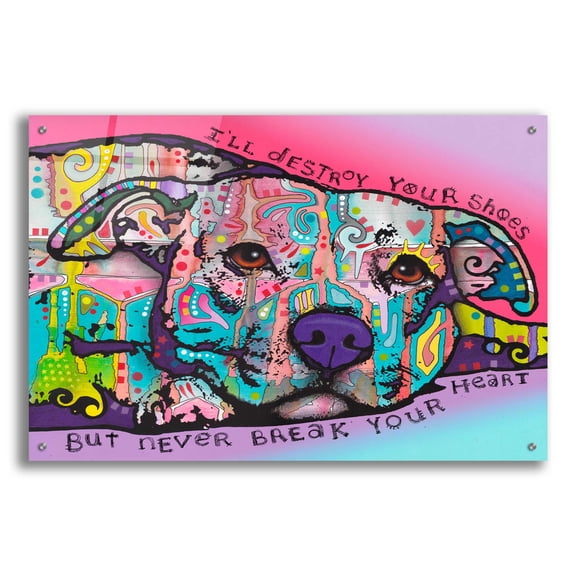 Epic Art 'Never Break Your Heart' by Dean Russo, Acrylic Glass Wall Art, 36"x24"