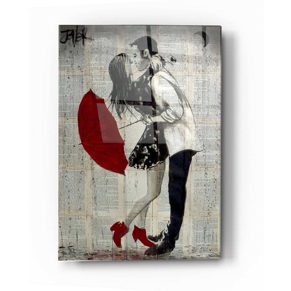 Epic Art 'Never Mnd The Rain' by Loui Jover, Acrylic Glass Wall Art, 24"x36"