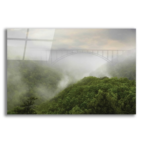Epic Art 'New River Gorge Bridge' by Lori Deiter, Acrylic Glass Wall Art, 16"x12"