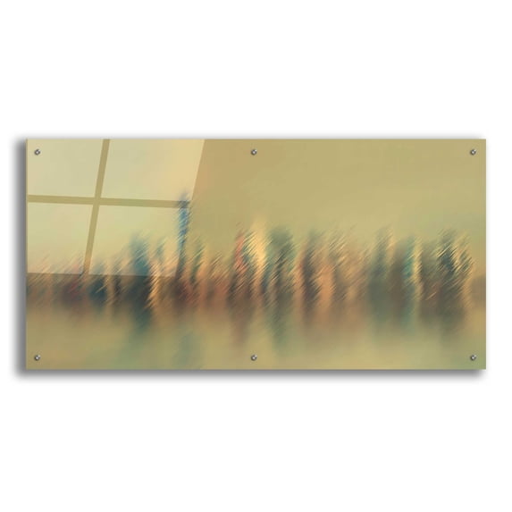 Epic Art 'New York Mist' by David Manlove, Acrylic Glass Wall Art, 48"x24"