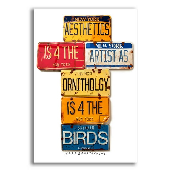 Epic Art 'Newman Aesthetics 4 The Artist' by Gregory Constantine, Acrylic Glass Wall Art, 16"x24"