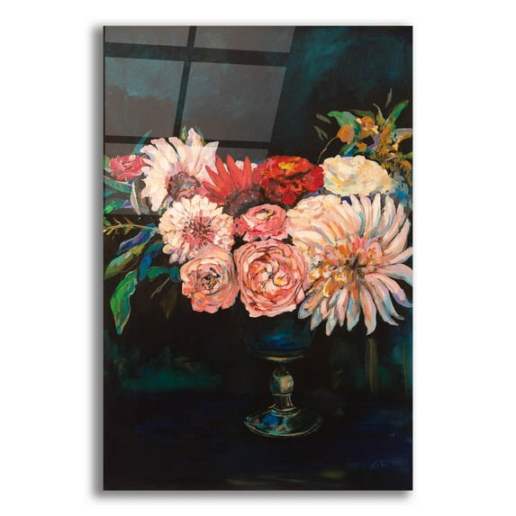Epic Art 'Newport Bouquet' by Jeanette Vertentes, Acrylic Glass Wall Art, 16"x24"