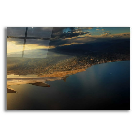 Epic Art 'Nice Airport' by Sebastien Lory, Acrylic Glass Wall Art, 24"x16"