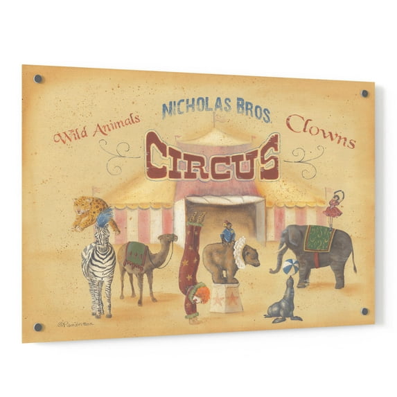 Epic Art 'Nicholas Bros-Circus' by Pam Britton, Acrylic Glass Wall Art, 36"x24"