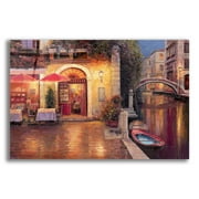 Epic Art Night Caf  after Rain by Haixia Liu, Acrylic Glass Wall Art, 16"x12"