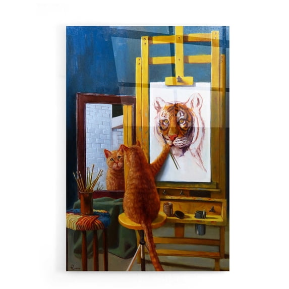 Epic Art 'Norman Catwell' by Lucia Heffernan, Acrylic Glass Wall Art, 16"x24"