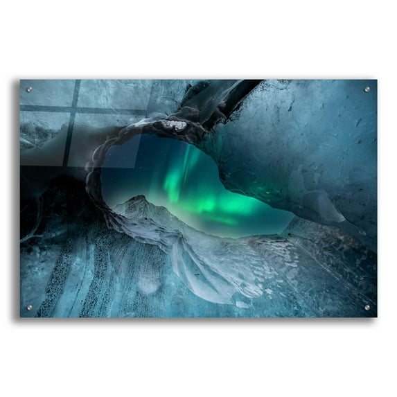 Epic Art 'Northern Lights Aurora Borealis 1' by Epic Portfolio, Acrylic Glass Wall Art, 36"x24"