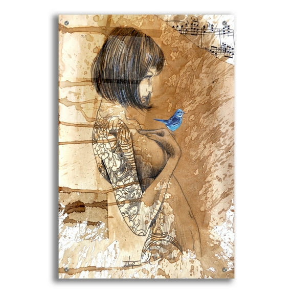 Epic Art 'Not Here' by Loui Jover, Acrylic Glass Wall Art, 24"x36"