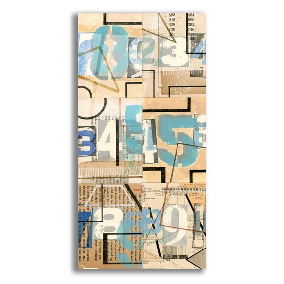 Epic Art 'Numbers II' by Nikki Galapon, Acrylic Glass Wall Art, 12" x 24"