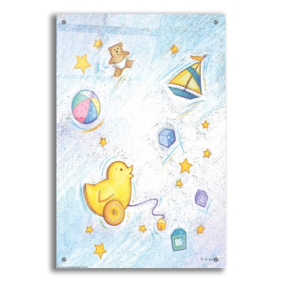 Epic Art 'Nursery 2 Chick' by Viv Eisner, Acrylic Glass Wall Art, 24"x36"