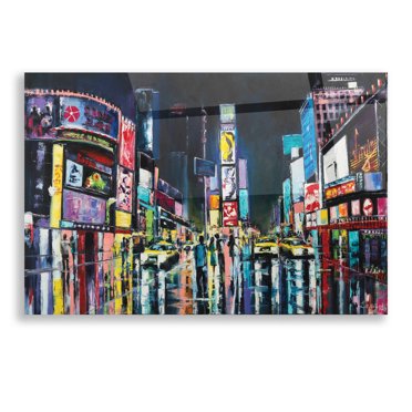 Epic Art 'Ny,' Acrylic Glass Wall Art, 16"x12"