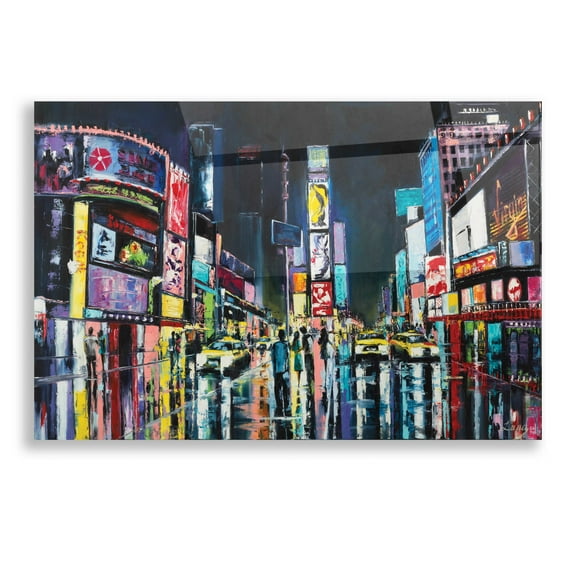 Epic Art 'Ny,' Acrylic Glass Wall Art, 16"x12"
