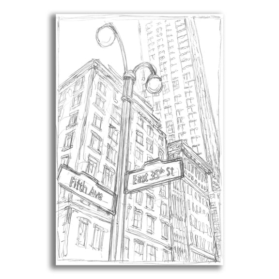 Epic Art 'Ny Intersection 1' by Ethan Harper Acrylic Glass Wall Art, 12" x 16"