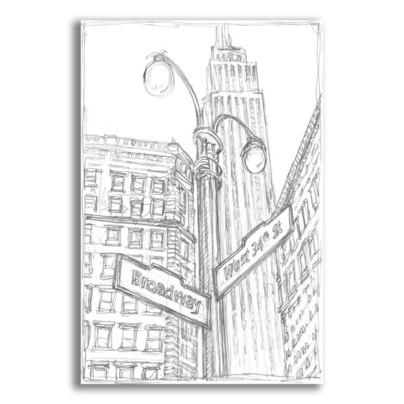 Epic Art 'Ny Intersection 2' by Ethan Harper Acrylic Glass Wall Art, 16" x 24"