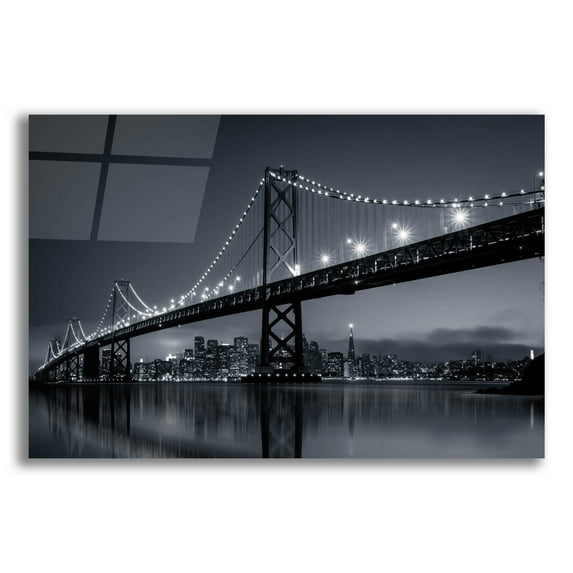 Epic Art 'Oakland Bridge' by Edin Chavez, Acrylic Glass Wall Art, 24"x16"