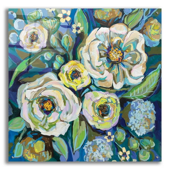 Epic Art 'Ocean House' by Jeanette Vertentes, Acrylic Glass Wall Art, 36"x36"