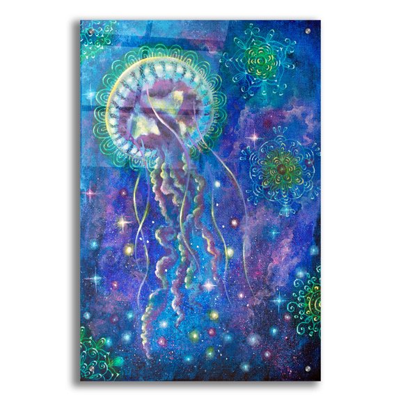 Epic Art 'Ocean Of Stars'  by Verena Wild Acrylic Glass Wall Art, 24" x 36"