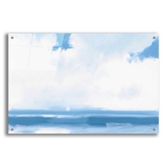 Epic Art 'Oceanview Sail' by James Wiens, Acrylic Glass Wall Art, 36"x24"
