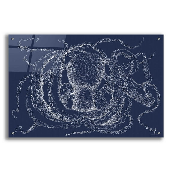 Epic Art 'Octo Scribble' by Kamdon Kreations, Acrylic Glass Wall Art, 36"x24"