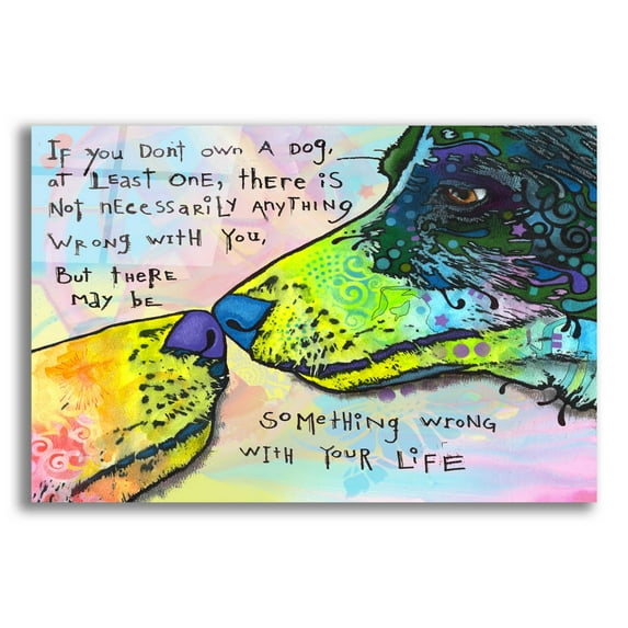 Epic Art 'Of Life and Dog' by Dean Russo, Acrylic Glass Wall Art, 24"x16"