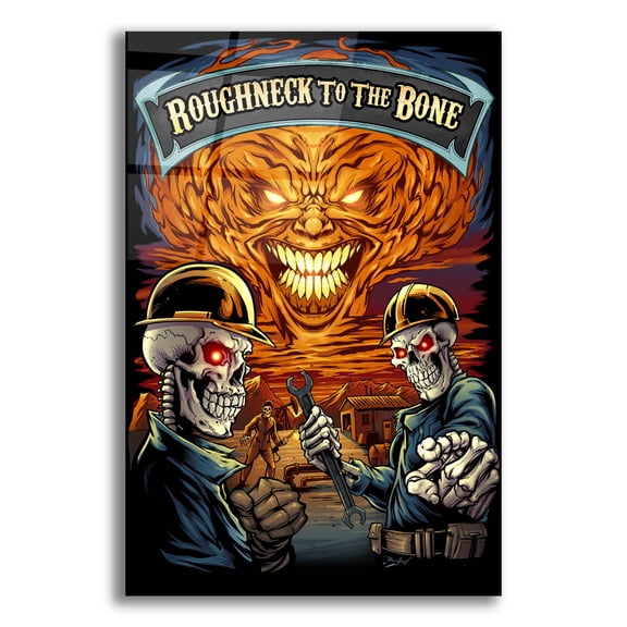 Epic Art 'Oil Field Skeletons' by Flyland Designs, Acrylic Glass Wall Art, 12"x16"