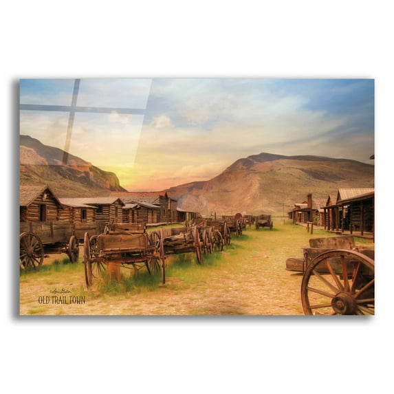 Epic Art 'Old Trail Town' by Lori Deiter Acrylic Glass Wall Art, 24"x16"