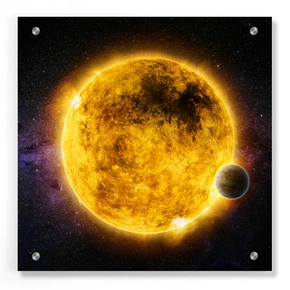 Epic Art 'Older Sun-Like Star,' Acrylic Glass Wall Art, 36"x36"