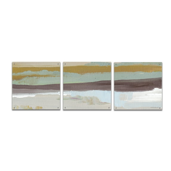 Epic Art 'On the Horizon' by Kamdon Kreations, Acrylic Glass Wall Art, 3 Piece Set, 72" x 24"