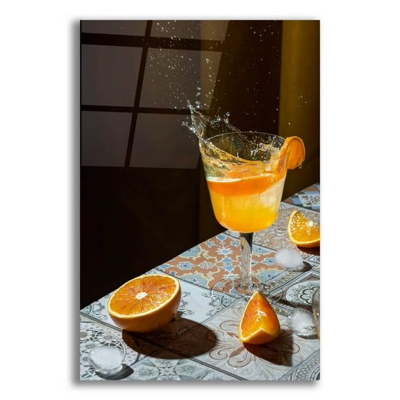 Epic Art 'Orange Crush' by Epic Portfolio, Acrylic Glass Wall Art, 16"x24"