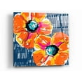 thumbnail image 1 of Epic Art 'Orange Poppies on Blue' by Linda Woods, Acrylic Glass Wall Art, 12"x12", 1 of 2