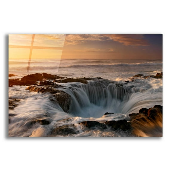 Epic Art 'Oregon Thor's Well' by Mike Jones, Acrylic Glass Wall Art, 24"x16"