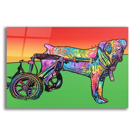 Epic Art 'Ospa on wheels' by Dean Russo, Acrylic Glass Wall Art, 16"x12"