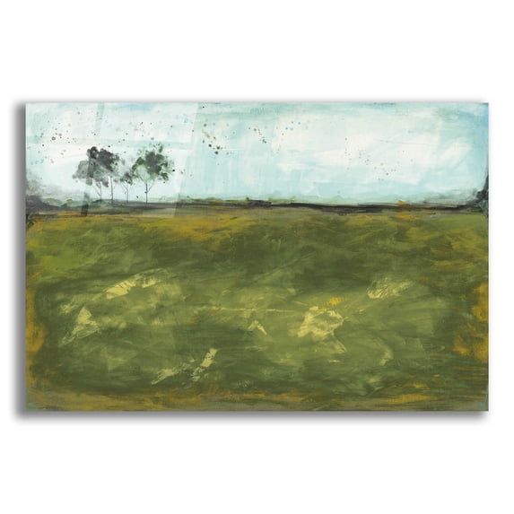 Epic Art 'Over the Meadow Green by Courtney Prahl, Acrylic Glass Wall Art, 16"x12"