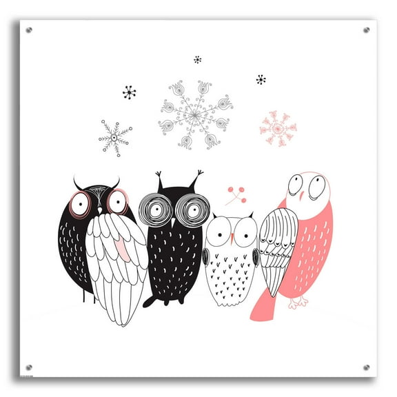 Epic Art 'Owl IV' by GraphINC, Acrylic Glass Wall Art, 36"x36"