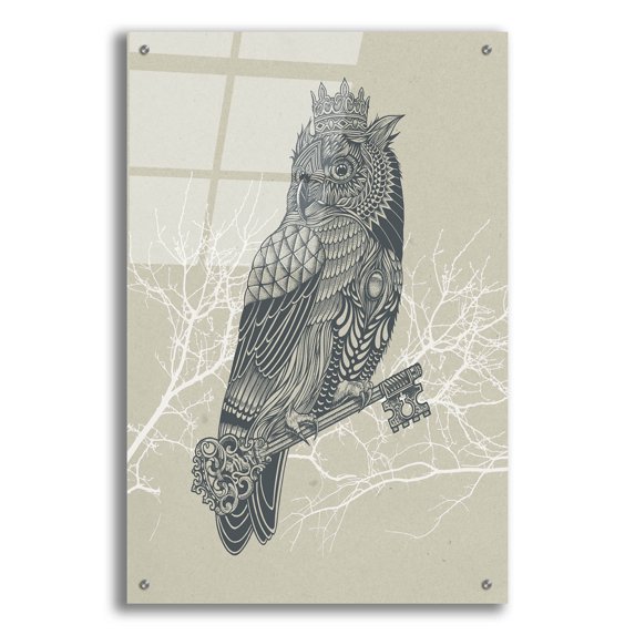 Epic Art 'Owl_King' by Epic Portfolio, Acrylic Glass Wall Art, 24"x36"