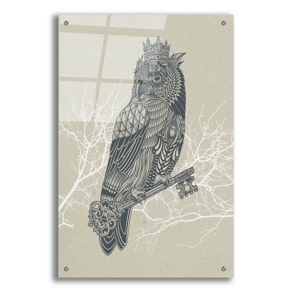 Epic Art 'Owl_King' by Epic Portfolio, Acrylic Glass Wall Art, 24"x36"