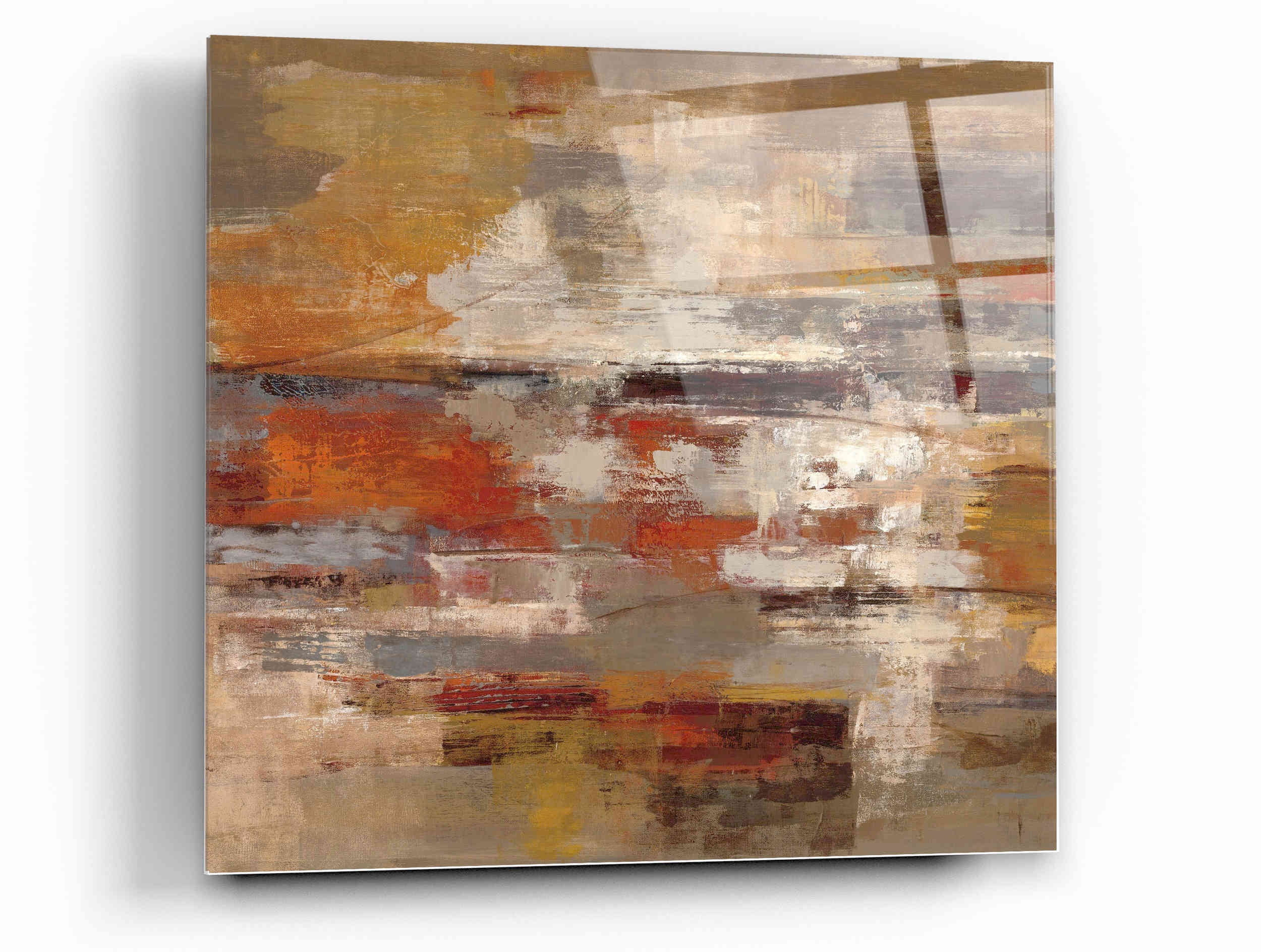 Silvia Vassileva Abstract Painted Desert Canvas Wall Art, 12" x 12"