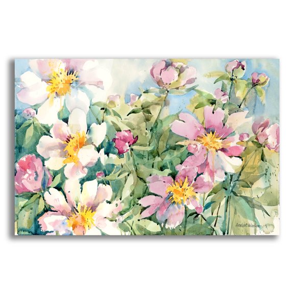 Epic Art 'Palette Of Peonies'  by Annelein Beukenkamp Acrylic Glass Wall Art, 24" x 16"