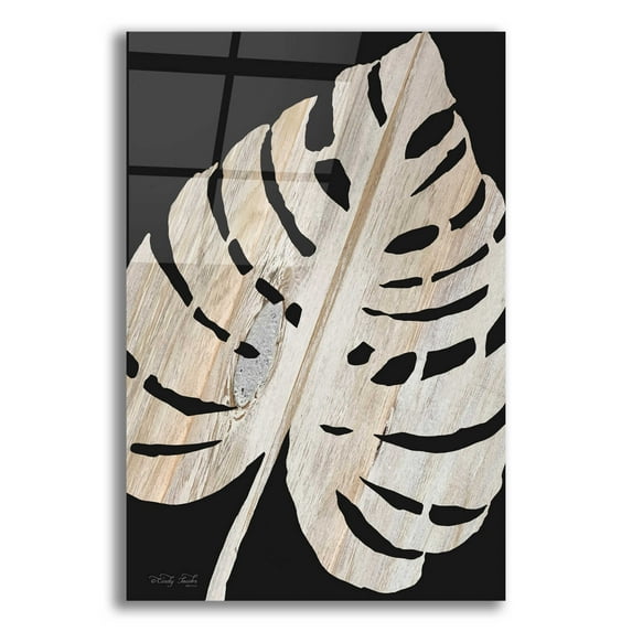 Epic Art 'Palm Frond Wood Grain III' by Cindy Jacobs, Acrylic Glass Wall Art, 12"x16"