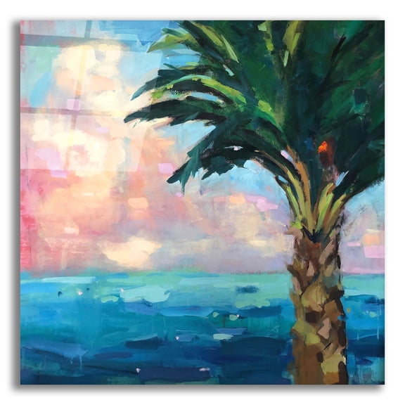 Epic Art ' Palm' by Page Pearson Railsback, Acrylic Glass Wall Art, 12"x12"
