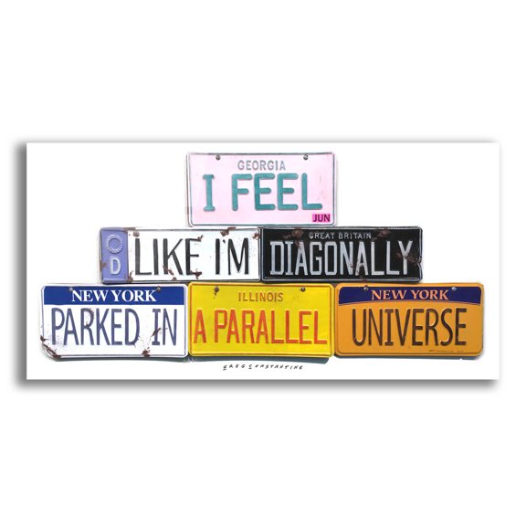 Epic Art 'Parallel Universe' by Gregory Constantine, Acrylic Glass Wall Art, 24"x12"