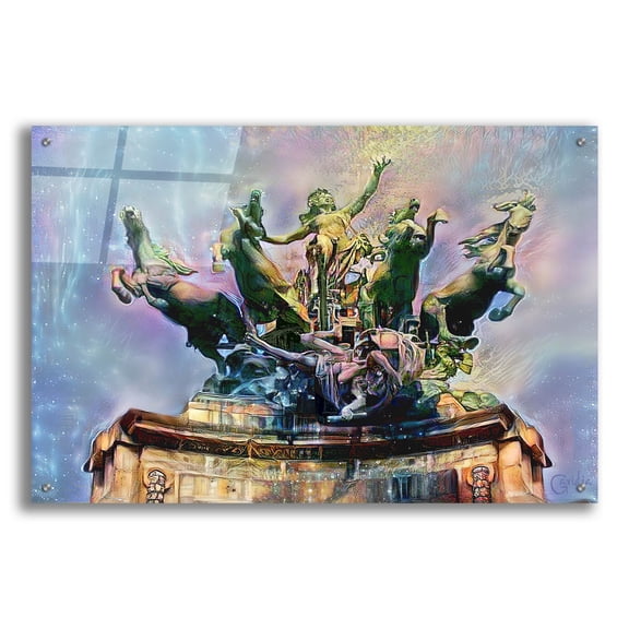 Epic Art 'Paris France Quadriga at Grand Palais' by Pedro Gavidia, Acrylic Glass Wall Art, 36"x24"