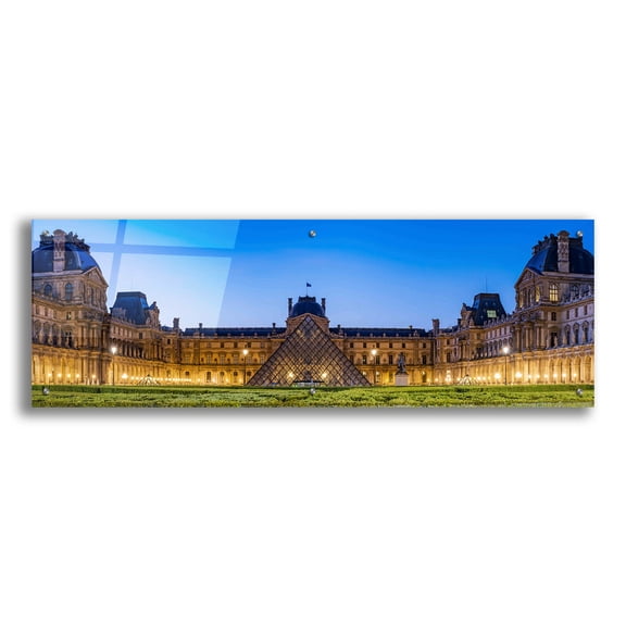 Epic Art 'Paris - Louvre Panorama' by Epic Portfolio Acrylic Glass Wall Art, 48" x 16"