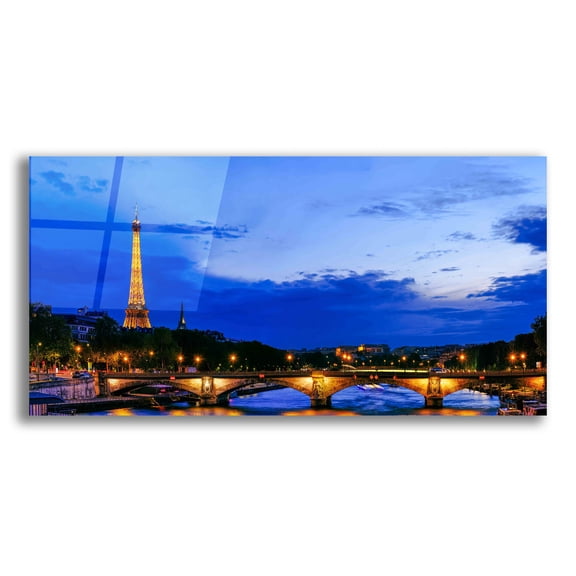 Epic Art 'Paris - Seine River' by Epic Portfolio Acrylic Glass Wall Art, 24" x 12"