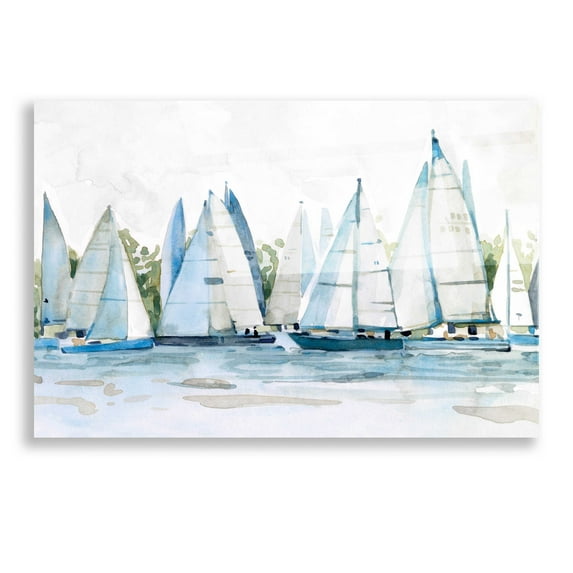 Epic Art 'Pastel Marina II' by Emma Scarvey, Acrylic Glass Wall Art, 16"x12"