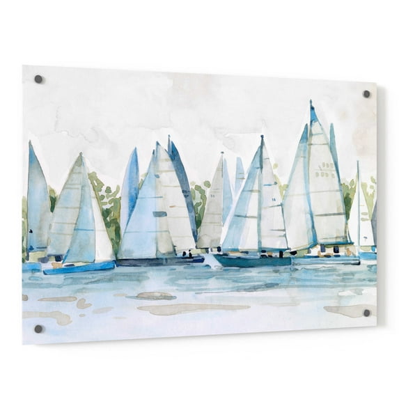 Epic Art 'Pastel Marina II' by Emma Scarvey, Acrylic Glass Wall Art, 36"x24"